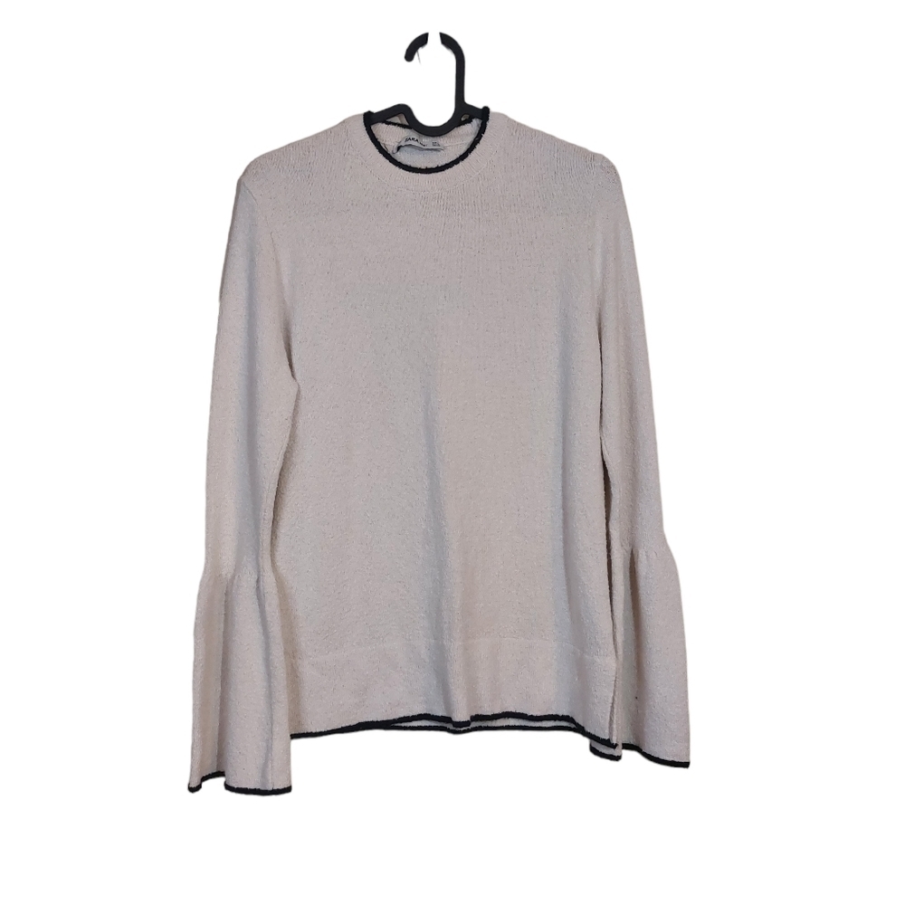 ZARA KNIT LADIES BELL LONG SLEEVE TOP- M 👚